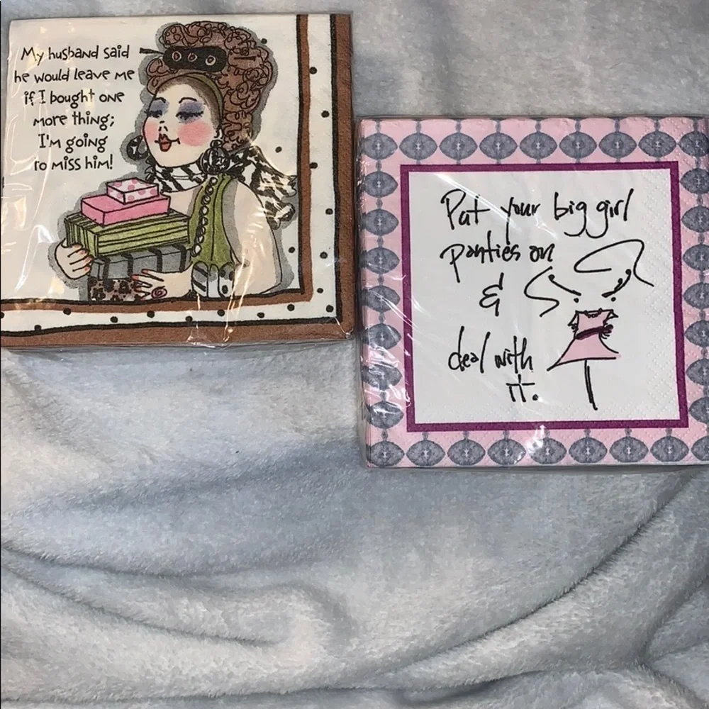2 packages of Fun Cocktail Napkins (20 per pkg)